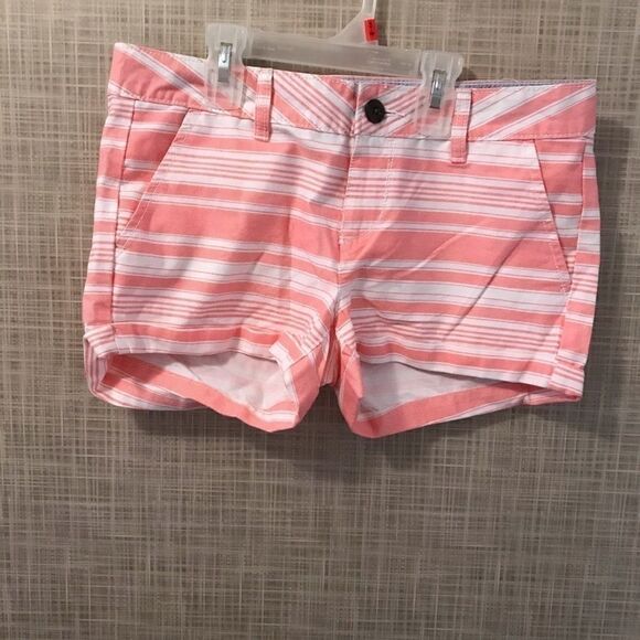So Cuffed Shorts Striped Pink and White Size 3 - Picture 2 of 9